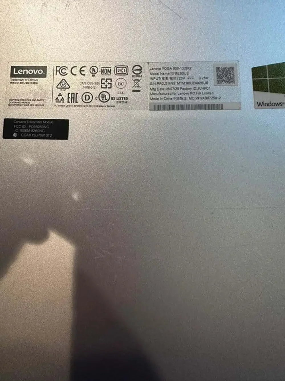 Lenovo Yoga 900-13ISK2 Laptop 80UE Touchscreen Teal - 13.5